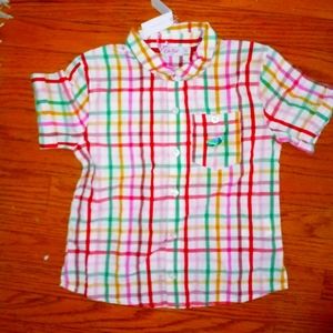 Gingham Cath Kids Kidston button down size 5-6 new